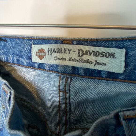 Harley-Davidson Straight Leg Light Wash Jeans - Men's Size 34/30 - Picture 3 of 4